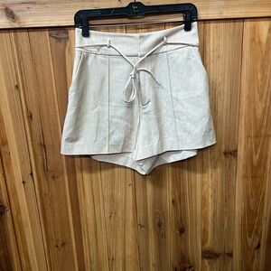 L'Academie High Waist Tan Women's Shorts